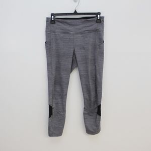 Lululemon Pace Rival Crop Grey Black 6 EUC